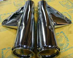 1972 Honda 750 fork covers headlight ears chrome